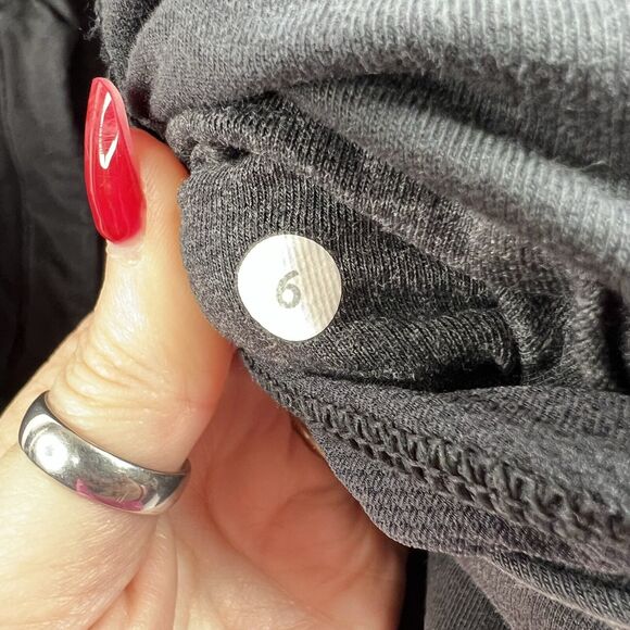 Lululemon That's A Wrap Size 6 Cardigan Sweater Faded Black Stretch French Terry - Picture 9 of 14